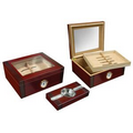 The Sovereign 50 Count 2 Tone Cherry & Rosewood Humidor w/ Matching Ashtray